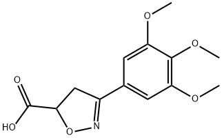 3-(3,4,5-trimethoxyphenyl)-4,5-dihydro-1,2-oxazole-5-carboxylic acid Structure