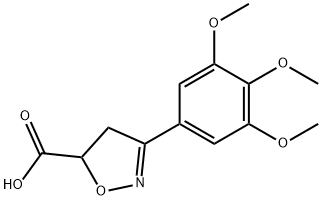 3-(3,4,5-trimethoxyphenyl)-4,5-dihydro-1,2-oxazole-5-carboxylic acid,1038358-13-2,结构式