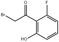 2-Bromo-1-(2-fluoro-6-hydroxyphenyl)ethanone, 1038535-33-9, 结构式