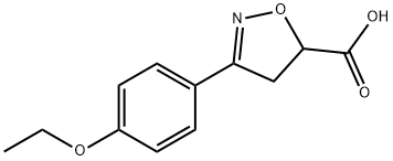 3-(4-ethoxyphenyl)-4,5-dihydro-1,2-oxazole-5-carboxylic acid, 1038715-50-2, 结构式