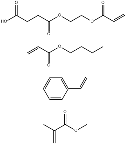 Butanedioic acid, mono[2-[(1-oxo-2-propenyl)oxy]ethyl] ester, polymer with butyl 2-propenoate, ethenylbenzene and methyl 2-methyl-2-propenoate,103885-38-7,结构式