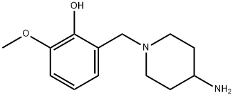 2-((4-氨基哌啶-1-基)甲基)-6-甲氧基苯酚, 1038972-90-5, 结构式