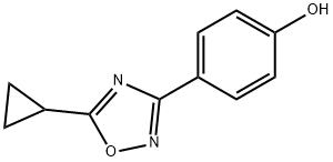 4-(5-cyclopropyl-1,2,4-oxadiazol-3-yl)phenol 结构式