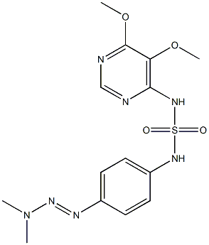 4-(4-(3,3-dimethyl-1-triazene)-phenylsulfamide)-5,6-dimethoxypyrimidine Struktur