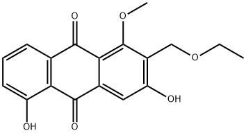 5-hydroxydamnacanthol-omega-ethyl ether,103956-44-1,结构式