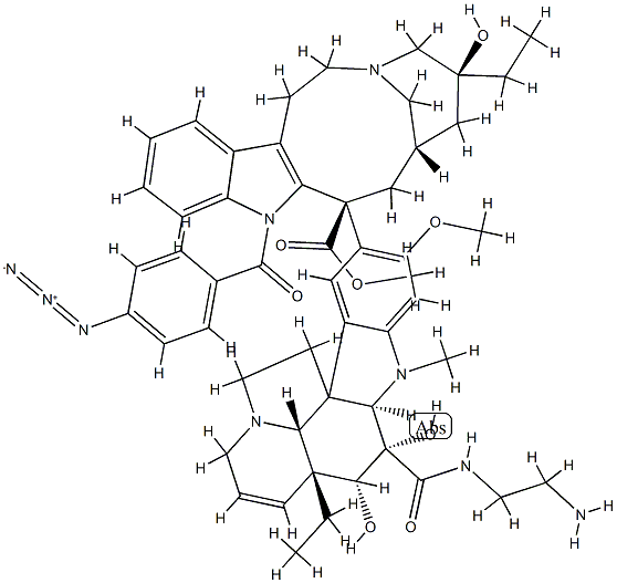 N-(4-azidobenzoyl)-N'-beta-aminoethylvindesine Structure