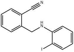 2-{[(2-iodophenyl)amino]methyl}benzonitrile Struktur