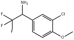 1-(3-氯-4-甲氧基苯基)-2,2,2-三氟乙烷-1-胺,1039923-43-7,结构式