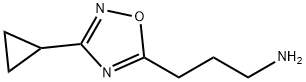 3-(3-cyclopropyl-1,2,4-oxadiazol-5-yl)propan-1-amine 化学構造式