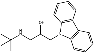 1-(tert-butylamino)-3-(9H-carbazol-9-yl)propan-2-ol 结构式