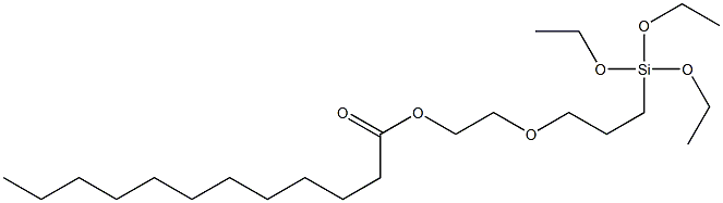 TRIETHOXYSILYLPROPOXY(POLYETHYLENEOXY)DODECANOATE, tech-95 Struktur