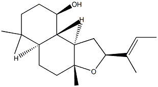 [12S,13E,(-)]-8α,12-Epoxylabda-13-ene-1β-ol,104189-10-8,结构式