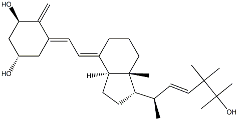 1,25-dihydroxy-24,24-dimethyl-22-dehydrovitamin D3 Struktur