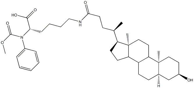 N-carbobenzoxy-N-lithocholyl-epsilon-lysine Structure