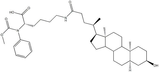 N-carbobenzoxy-N-lithocholyl-epsilon-lysine Struktur