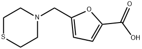 5-(thiomorpholin-4-ylmethyl)furan-2-carboxylic acid Struktur