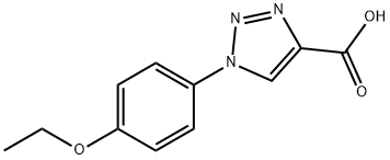 1-(4-ethoxyphenyl)-1H-1,2,3-triazole-4-carboxylic acid, 1042534-41-7, 结构式
