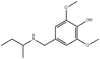 4-{[(ブタン-2-イル)アミノ]メチル}-2,6-ジメトキシフェノール 化学構造式