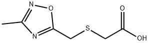 2-(((3-甲基-1,2,4-噁二唑-5-基)甲基)硫代)乙酸,1042797-51-2,结构式