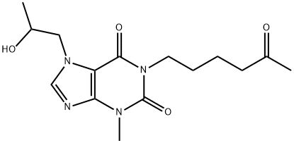 Hydroxypropentofylline 结构式