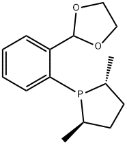 (2R,5R)-1-(2-(1,3-二氧戊环-2-基)苯基)-2,5-二甲基磷杂环戊烷,1044256-04-3,结构式