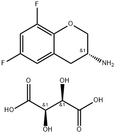 (R)-6,8-difluorochroman-3-amine (2R,3R)-2,3-dihydroxysuccinate Struktur
