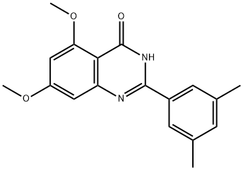 2-(3,5-dimethylphenyl)-5,7-dimethoxyquinazolin-4(1H)-one 结构式