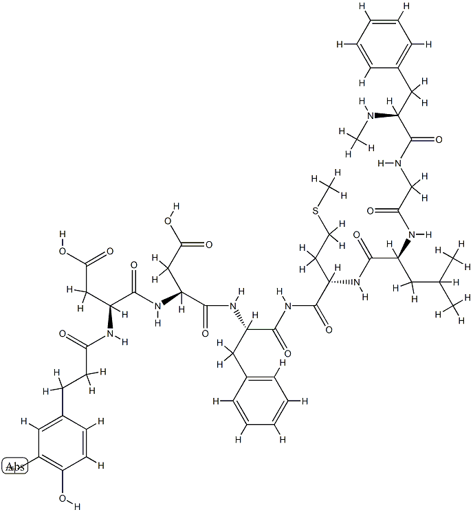 вещество P (5-11), N-альфа- (дезамино-3-йодтирозил) -8-N-me-Phe-5,6-Asp- структура