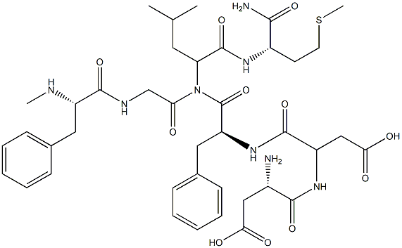 Substance P (5-11), asparaginyl(5,6)-methylphenylalanine(8)- 结构式