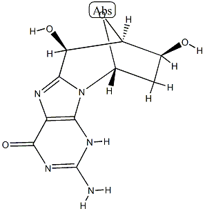 8,5'-cyclo-2'-deoxyguanosine 结构式