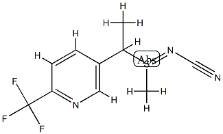 N-[Methyl[1-[6-(trifluoroMethyl)-3-pyridinyl]ethyl]-λ4-sulfanylidene]cyanaMide Struktur