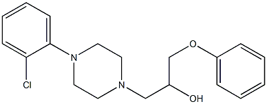 4-(2-Chlorophenyl)-α-(phenoxymethyl)-1-piperazineethanol 结构式