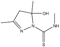 1H-Pyrazole-1-carbothioamide,4,5-dihydro-5-hydroxy-N,3,5-trimethyl-(9CI),104728-82-7,结构式