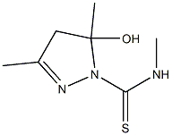 1H-Pyrazole-1-carbothioamide,4,5-dihydro-5-hydroxy-N,3,5-trimethyl-(9CI) Structure