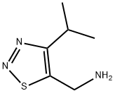 1-(4-イソプロピル-1,2,3-チアジアゾール-5-イル)メタンアミン 化学構造式