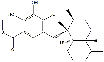 5-[[(1R,8aα)-Decahydro-1β,2β,4aβ-trimethyl-5-methylenenaphthalen-1α-yl]methyl]-2,3,4-trihydroxybenzoic acid methyl ester Structure