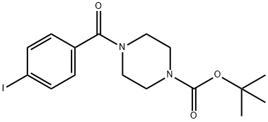 4-[(4-碘苯基)羰基]哌嗪-1-羧酸叔丁基酯,1049022-58-3,结构式