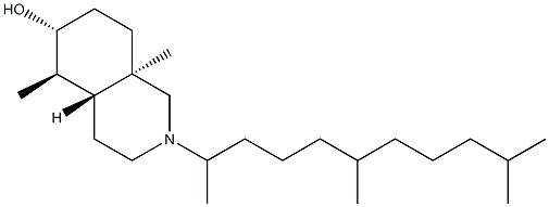rel-(4aα*)-デカヒドロ-5α*,8aβ*-ジメチル-2-(1,5,9-トリメチルデシル)イソキノリン-6β*-オール 化学構造式