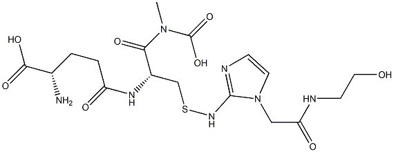 1-N-(2-hydroxyethyl)acetamido-2-hydroxylaminoimidazole-glutathione conjugate,104939-14-2,结构式