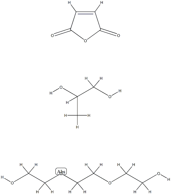 2,5-Furandione, polymer with 2,2'-[1,2-ethanediylbis(oxy)]bis[ethanol] and 1,2-propanediol 化学構造式