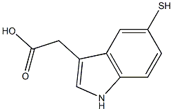 1H-Indole-3-aceticacid,5-mercapto-(9CI) Struktur
