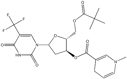 3'-(N-methyl-1,4-nicotinoyl)-5'-pivaloyltrifluorothymidine 结构式