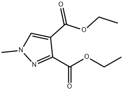 1-メチル-1H-ピラゾール-3,4-二カルボン酸ジエチル 化学構造式