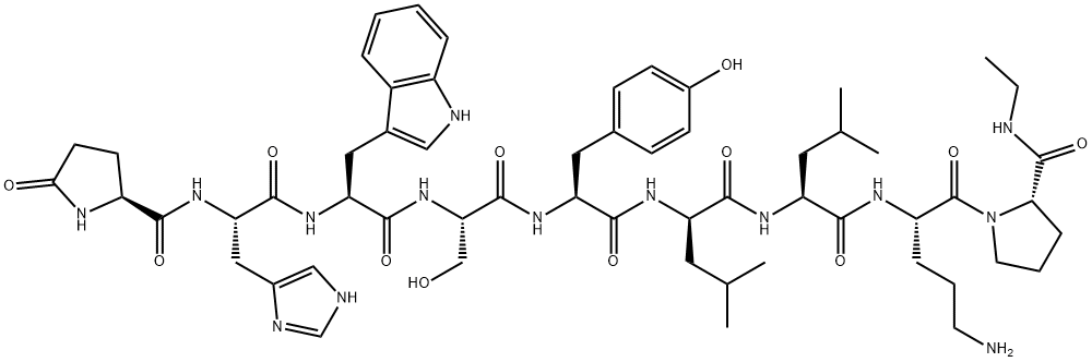 (Des-Gly10,D-Leu6,Orn8,Pro-NHEt9)-LHRH Struktur