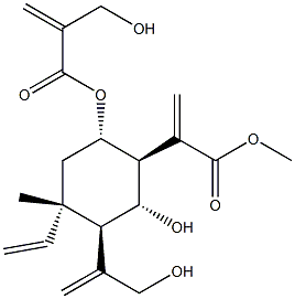 (1S)-4α-Ethenyl-2α-hydroxy-3β-[1-(hydroxymethyl)ethenyl]-6α-[[2-(hydroxymethyl)-1-oxo-2-propenyl]oxy]-4-methyl-α-methylenecyclohexane-1β-acetic acid methyl ester Structure