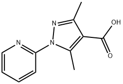 3,5-dimethyl-1-pyridin-2-yl-1H-pyrazole-4-carboxylic acid 结构式