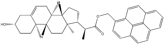 1-pyrenemethyl-3-hydroxy-22,23-bisnor-5-cholenate 化学構造式