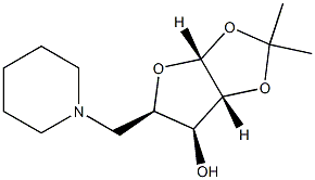 1-O,2-O-イソプロピリデン-5-ピペリジノ-5-デオキシ-α-D-キシロフラノース 化学構造式