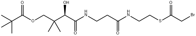 bromoacetyl-S-pantetheine 11-pivalate Structure