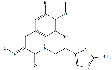 N-[2-(2-Amino-1H-imidazole-4-yl)ethyl]-α-(hydroxyimino)-3,5-dibromo-4-methoxybenzenepropanamide 结构式